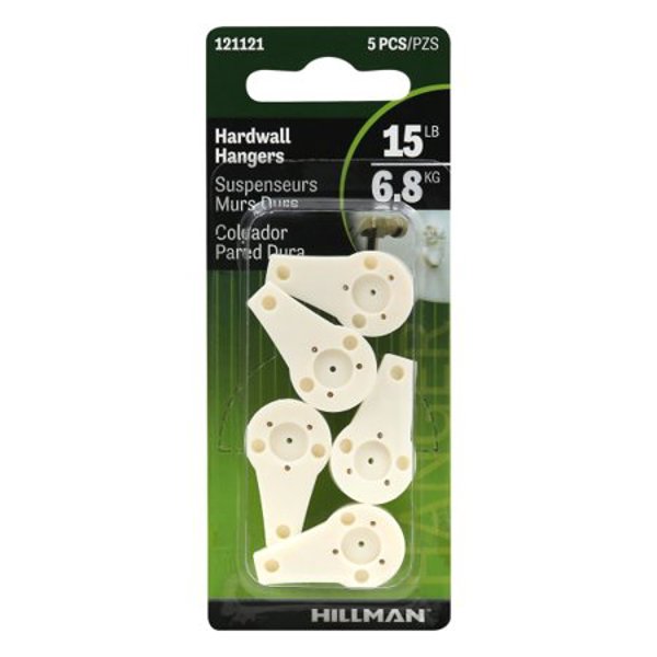 Hillman Group 121121 Hardwall Plastic Hanger 1/2 In
