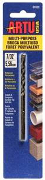 ARTU 01022 Multi-Purpose Drill Bit 7/32 In Diameter 3-3/4 In Overall Length Chrome Vanadium Steel