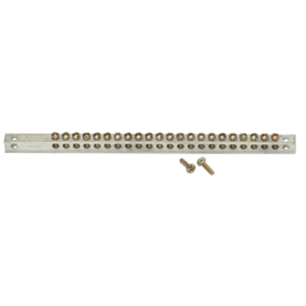 GE ELECTRICAL TGK24A Grounding Bar Kit 24 Terminal 1/2 In 10 to 12 AWG Aluminum 4 to 14 AWG Copper Wire
