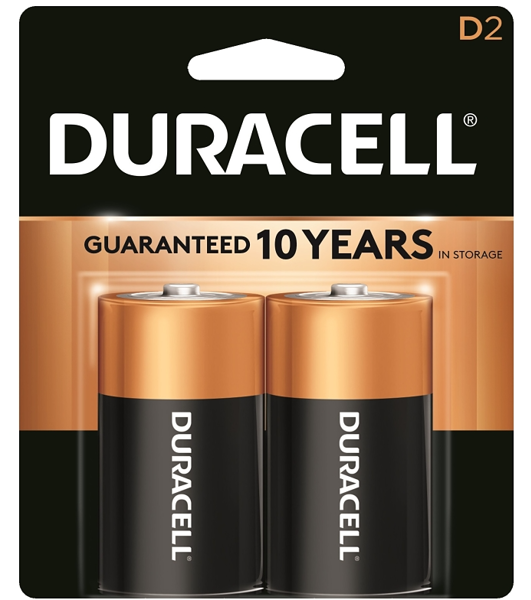 Duracell MN1300B2Z Alkaline Battery 1.5V D 15Ah Pack of 2 Manganese Dioxide