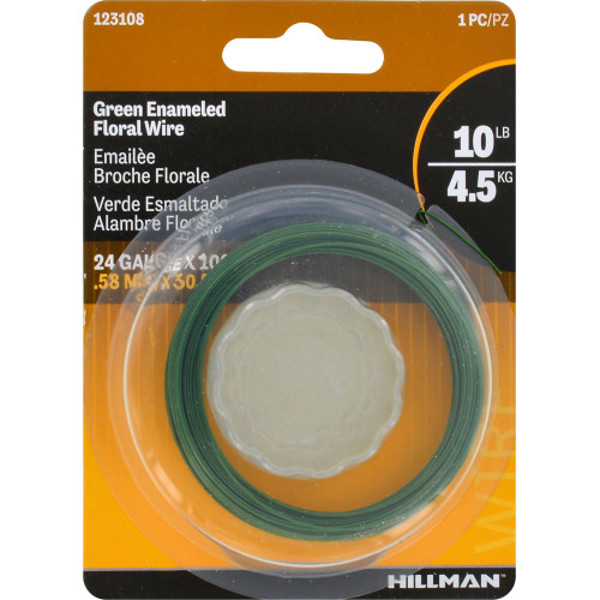Hillman 123108 Floral Wire 100 Ft 24 Gauge Green
