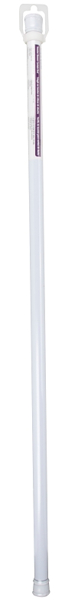 Simple Spaces SD-SR41-W3L Heavy Duty Steel Shower Curtain 41-76 White