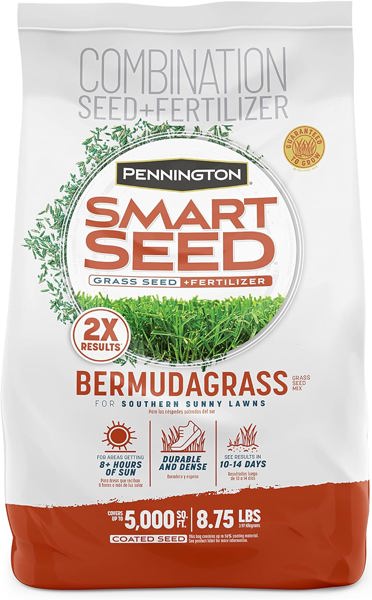 Pennington Seed Grass Seeds and Fertilizer 8.75 lb Bermuda Grass Full Sun