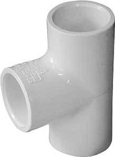 LASCO 435775 PVC Slip Pipe Tee 1/2 In Schedule 40 150 PSI Pressure White