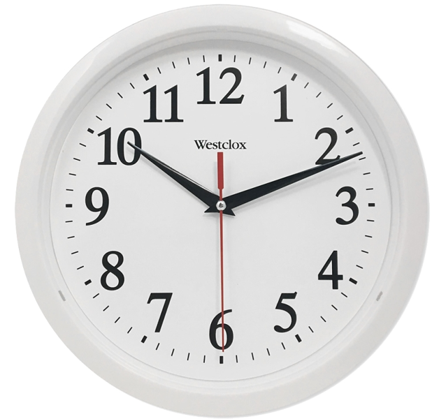 Westclox 461761 Round Wall Clock 10 In Analog Modern White