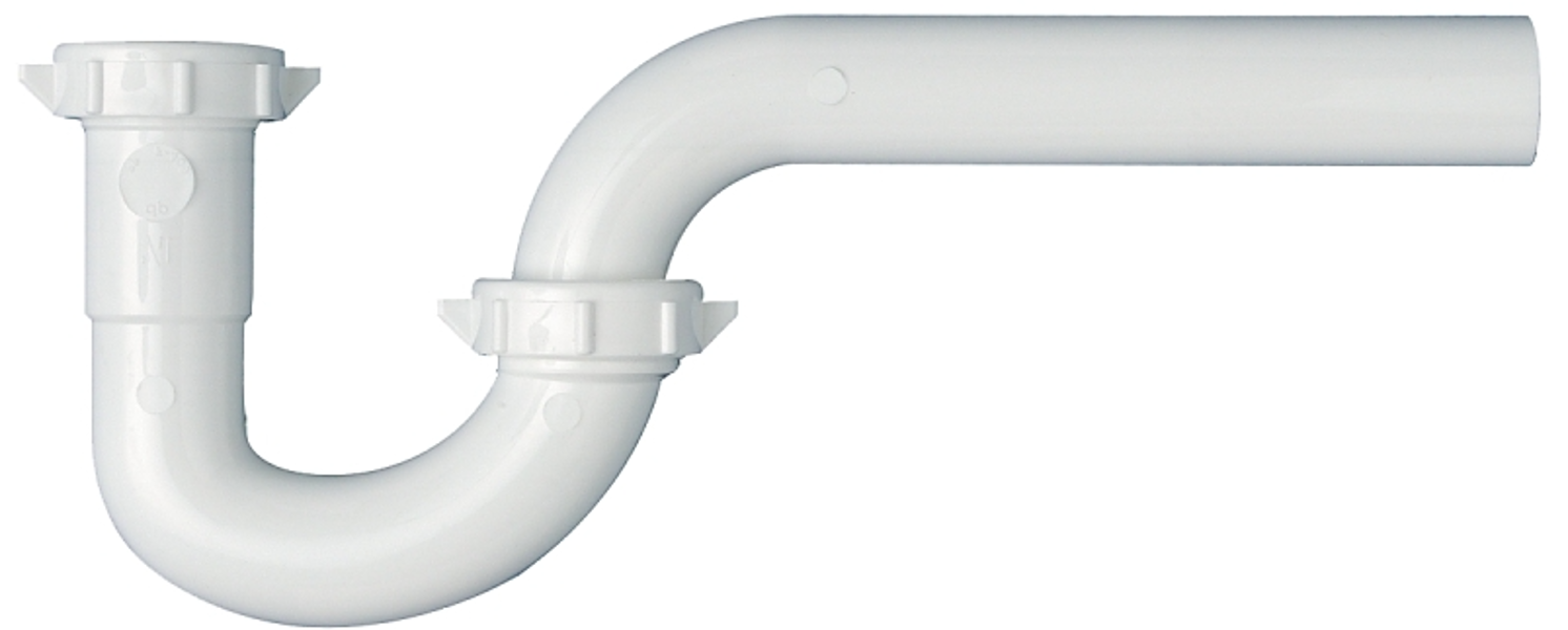 PLUMB PAK PP20940 P-Trap PVC 1-1/2 X 1-1/4 Slip Joint White