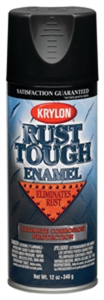 KRYLON K09203007 Spray Paint 12 Oz Black Rust Preventative Enamel Semi Flat