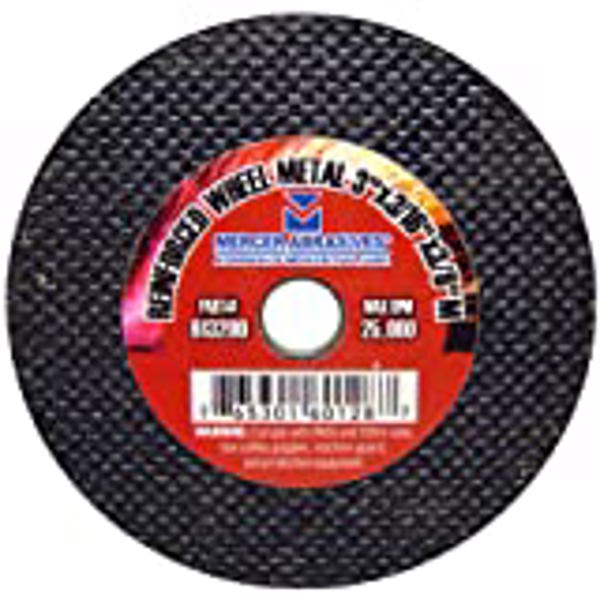Mercer Abrasives 615040 Cutoff Wheel 4-1/2 In Diameter 1/1 By 7/8 In Small Diameter High Speed Fully Reinforced