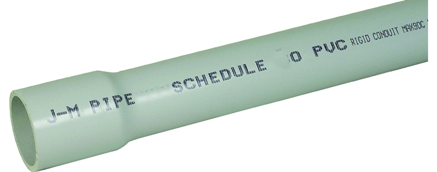 J-M MFG CO EPVC 112 Rigid Conduit 1-1/2 In x 10 Ft PVC Gray Schedule 40 Pipe