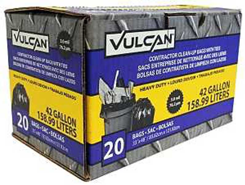 Petoskey Plastics FG-03812-07 Heavy Duty Trash Bag 42 Gal 32 In x 50 In 3 Mil Black