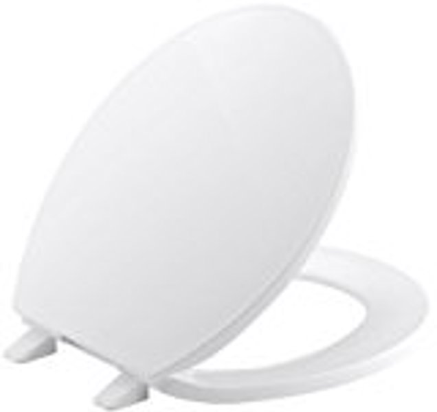 Kohler 4775-0 Brevia Q2 Round Toilet Seat Plastic Closed-Front Quick Release Hinges White