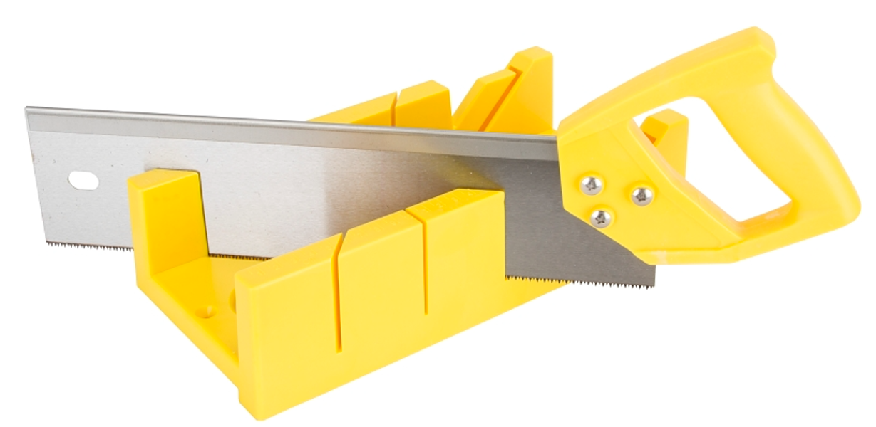 VULCAN JL424023L Mitre Box With Saw 4 X 2.25 Inch Cutting Plastic Yellow