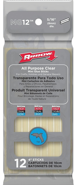 Arrow Fastener Co MG12 Mini Glue Stick 4 In Clear