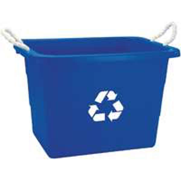 United Solutions TU0105 Rectangular Recycling Tub 19 Gal Blue 16 In Height