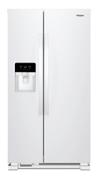 Whirlpool WRS321SDHW Side by Side Refrigerator 21 Cu Ft Ice and Water Dispenser White
