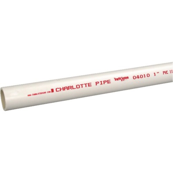 SCH40 Charlotte PP 40110 Schedule 40 Water Pipe 1 In x 10 Ft 300 Per Bundle