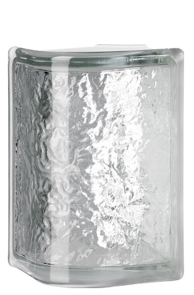 Glass Block Supply LLC GLA GBWS884CTCOR Cortina Corner Glass Block 4-3/4 In x 7-3/4 In Standard 6 Per Case
