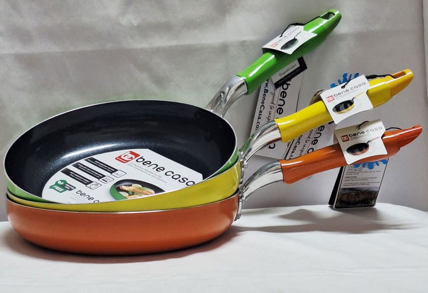 MBR Industries BC-90208 Fry Pan 10 In Non-Stick Aluminum Yellow