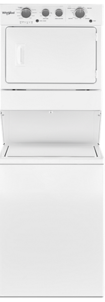 Whirlpool WETLV27HW Long Vent Washer Dryer 3.5 Cu Ft Capacity Electric 9 Cycles Auto Dry 27-1/2 In Wide White