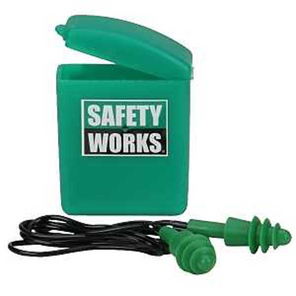 Safety Works SWX00353 Ear Plugs With Cord Rubber