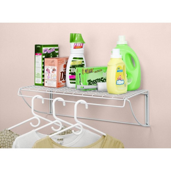 ClosetMaid 827900 Laundry Shelf 12x24 White Steel