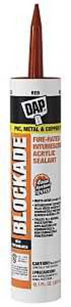 DAP INC 18858 Acrylic Sealant 10.1 Oz Red Fire Sealant Rated