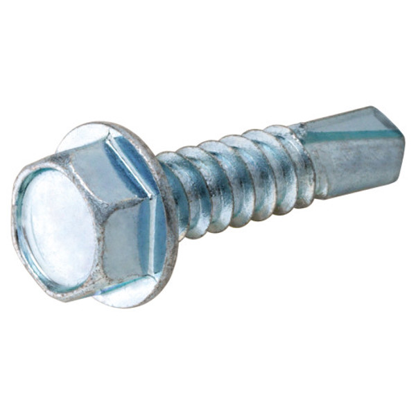 Hillman Group 47218 Self-Drilling Screw 1 Lb #12 3/4 In Zinc-Plated Steel Hex Washer Head