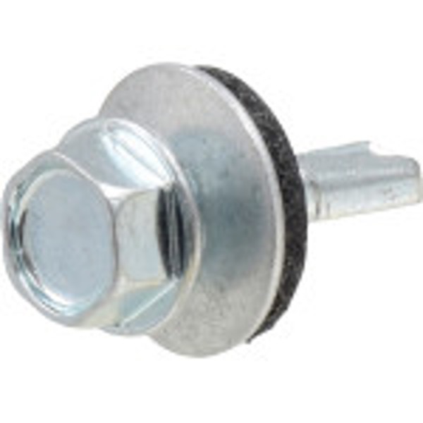 Hillman Group 47266 Hex Washer Head Self Drilling Screw 1/4-14 x 1-1/4 In Steel Backed Neoprene