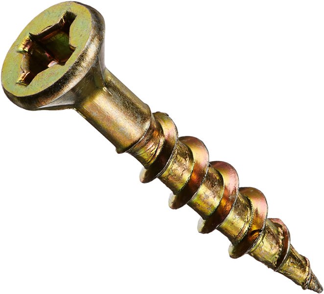 Hillman Group 47386 Dual Torq Drive Screw 8X1 Zinc and Yellow Dichromate Coarse Thread Yellow