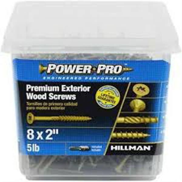 Hillman Group 48608 Wood Screw 5 Lb 8 X 2 In Exterior