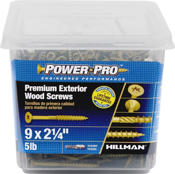 Hillman Group 48609 Power Pro Exterior All Purpose Screw 5 Lb 9x2 1/4