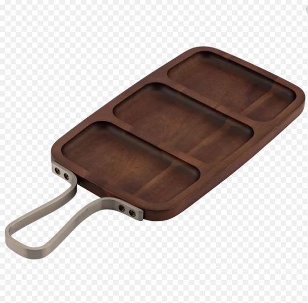 Browne Foodservice 571507 Sectioned Serving Board 12 In X 7 In Stainless Steel Handle