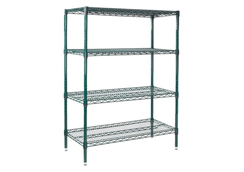 Winco VEXS-2448 Wire Shelving Set 24x48x72 Epoxy Coated 4-Tier
