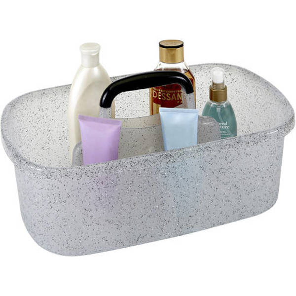 Kennedy International 26109-GREY Granite Look Plastic Bath Tote 15.75x10x7.28 In Gray