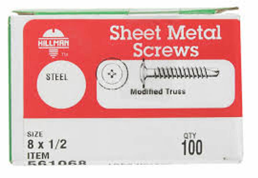 Hillman Group 561068 Modified Truss Self Drilling Screw 8 X 1/2 In
