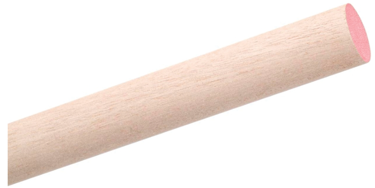 WADDELL MFG CO 6718UB Round Hardwood Dowel 48x1-1/ Pink Birchwood