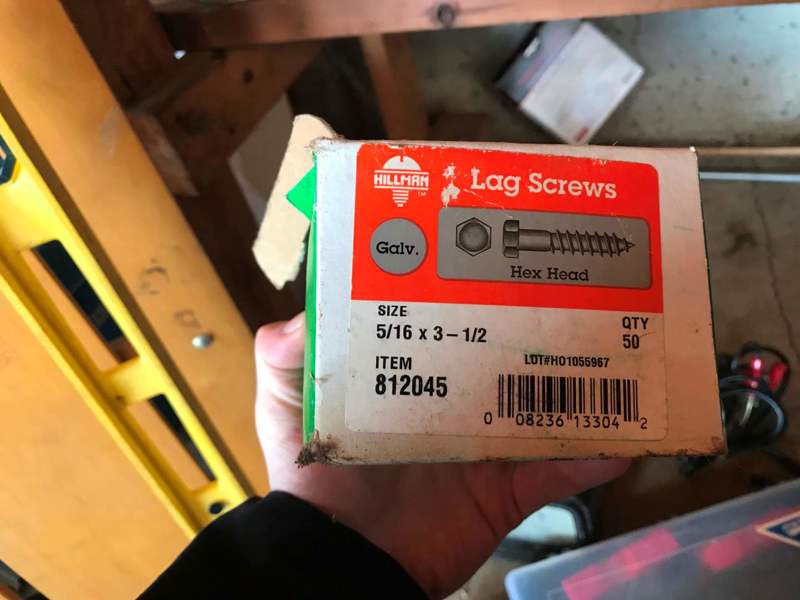 Hillman Group 812045 Galvanized Lag Screw 5/16 In x 3 In