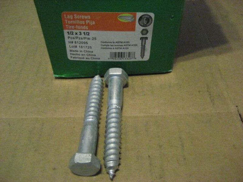 Hillman Group 812095 Galvanized Lag Screw 1/2 In X 3-1/2 In