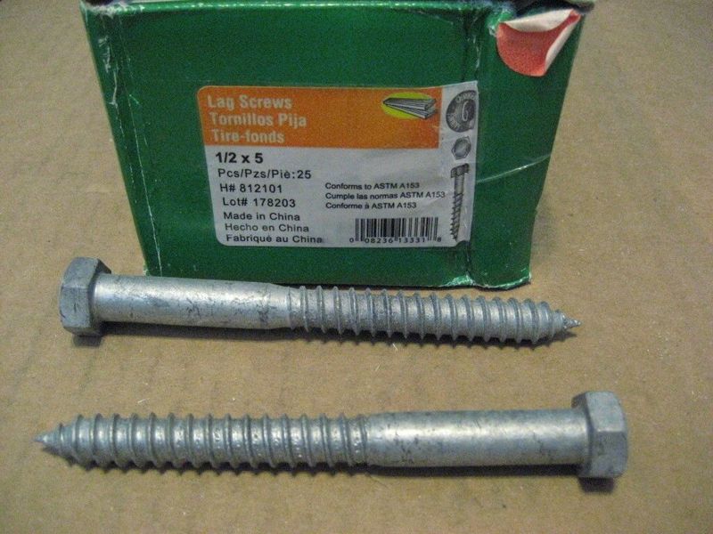 Hillman Group 812101 Screw 1/2 X 5 Galvanized