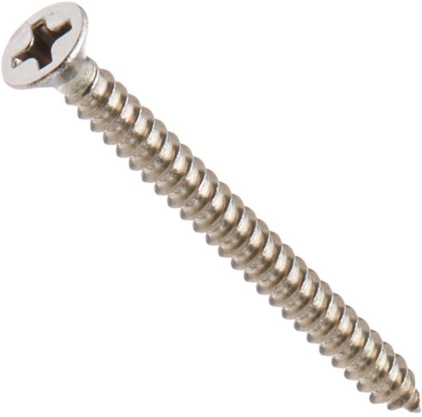 Hillman Group 823430 Flat Head Phillips Sheet Metal Screw 6x1-1/2 In