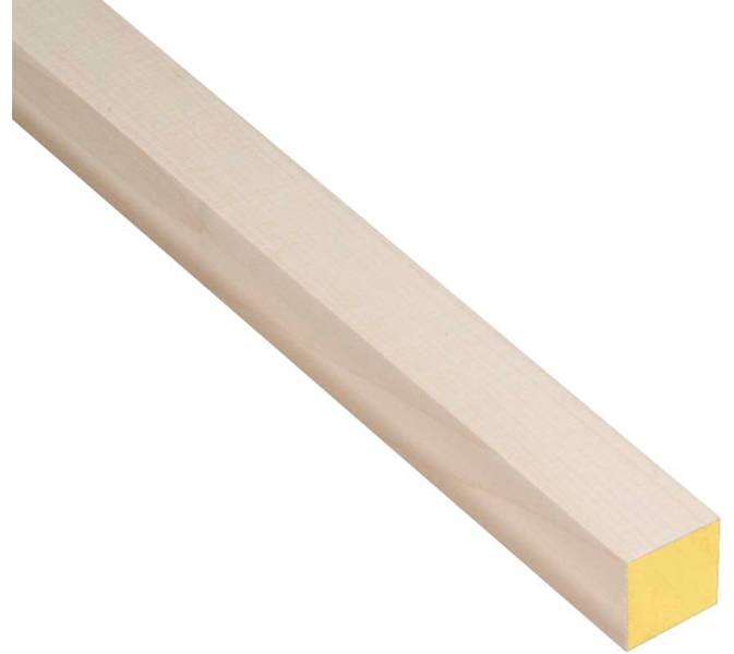 WADDELL MFG CO 8310UB Square Dowel 36x5/8 In Hardwood Yellow