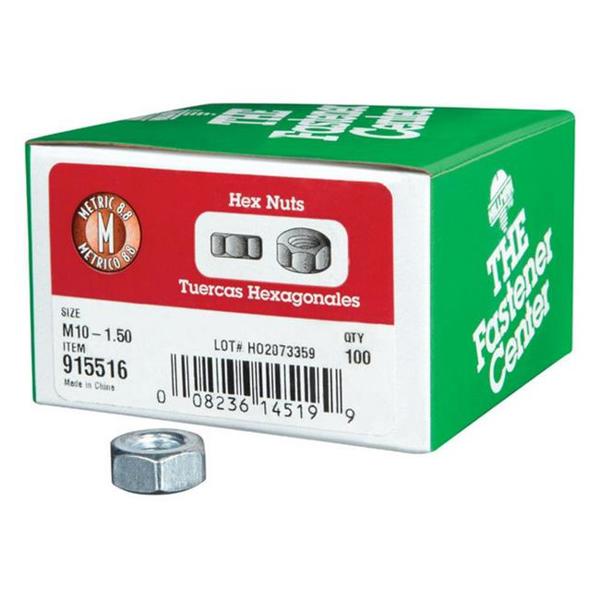 Hillman M10 1.5 Hex Nut Standard Pitch Steel Zinc Plated