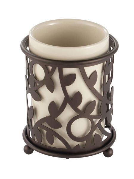 InterDesign 86541 Vine Tumbler Clear Plastic Vanilla Bronze Color Durable Design