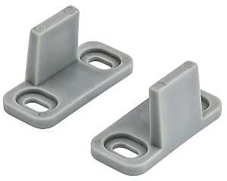 National Hardware N187-094 Floor Guide Double Sliding Door Hardware Gray