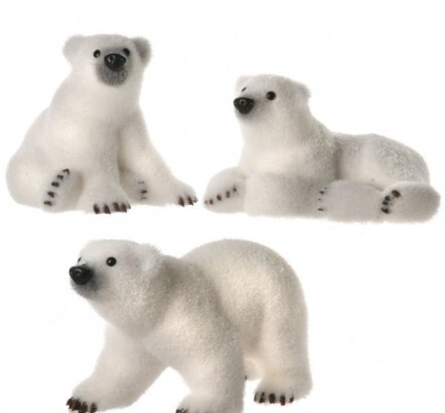 Regency International MTX47529 Stuffed Animal 8-11 Inch White Polar Bear Cubs 3 Assorted