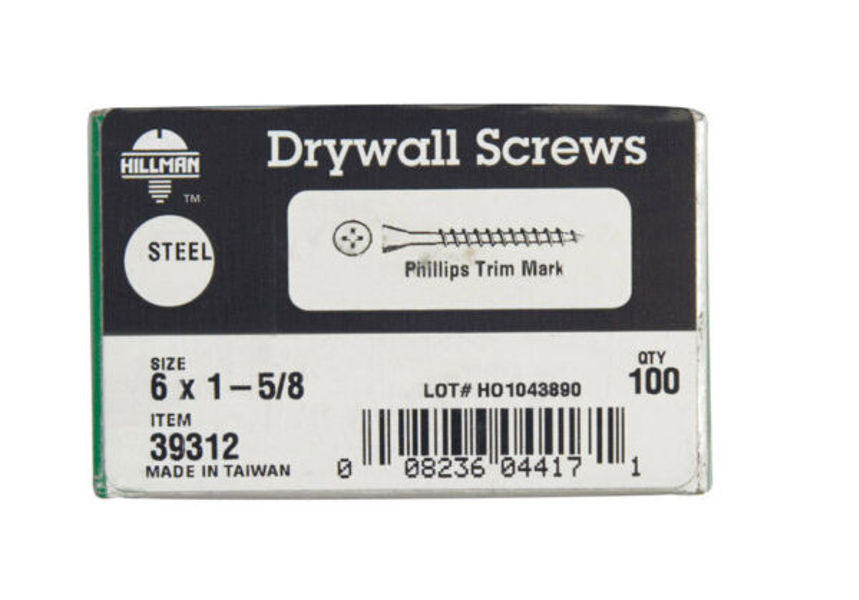 Hillman Group 39312 Trim Mark PHL DR 6X1 5 Fastener
