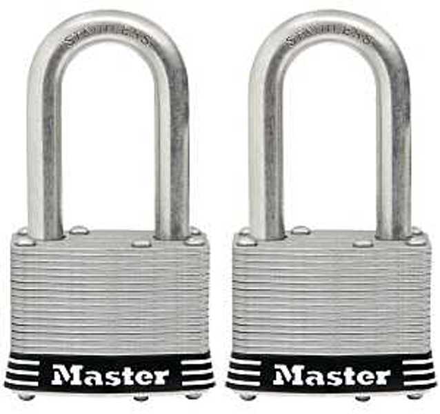 Master Lock 1SSTLFHC Laminated Padlock 1.75L 2 Pack 1-3/4 In Stainless Steel