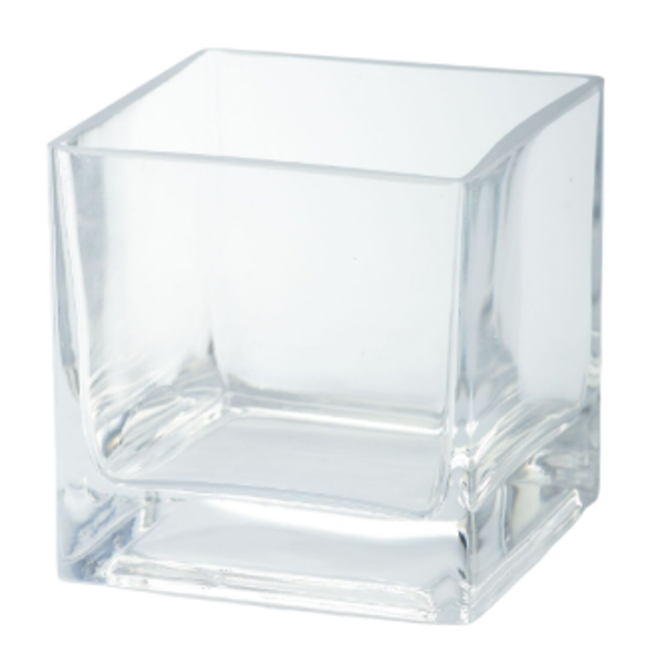 Diamond Star 89701 Square Glass Vase 2.5 In Clear