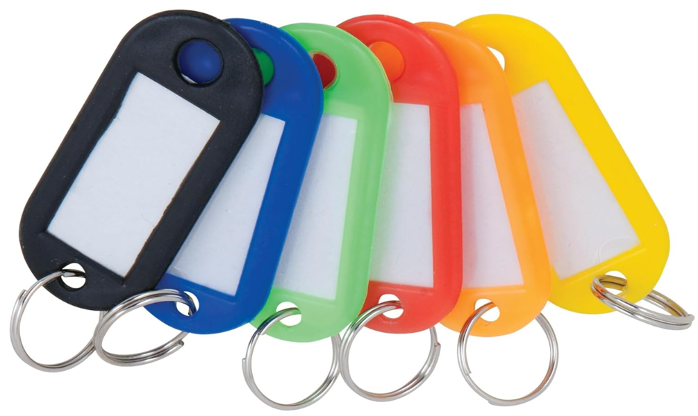 Performance Tools W3255 Multicolor Key Tags 12 Pack with Retractable Ring