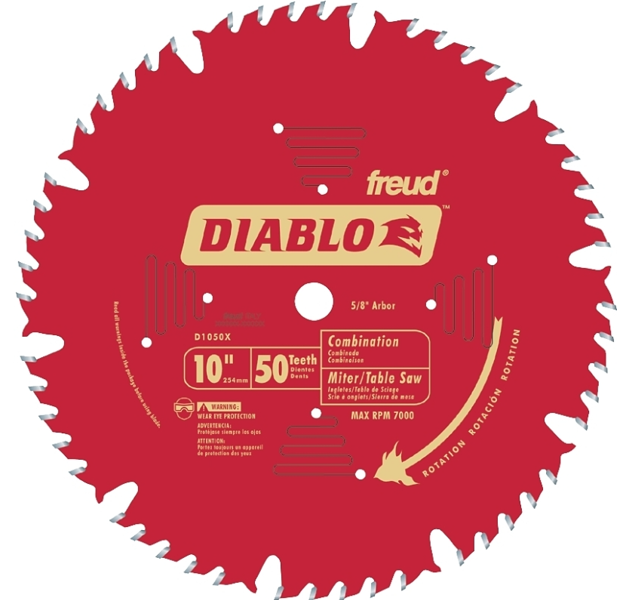 Diablo D1050X Circular Saw Blade 10 In to 10-1/4 In 50 Teeth